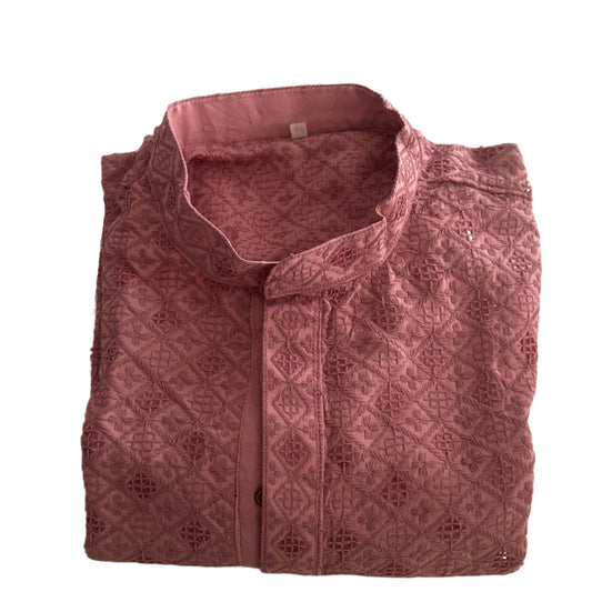 Onion Shade  Cotton Sequins Kurta -S42