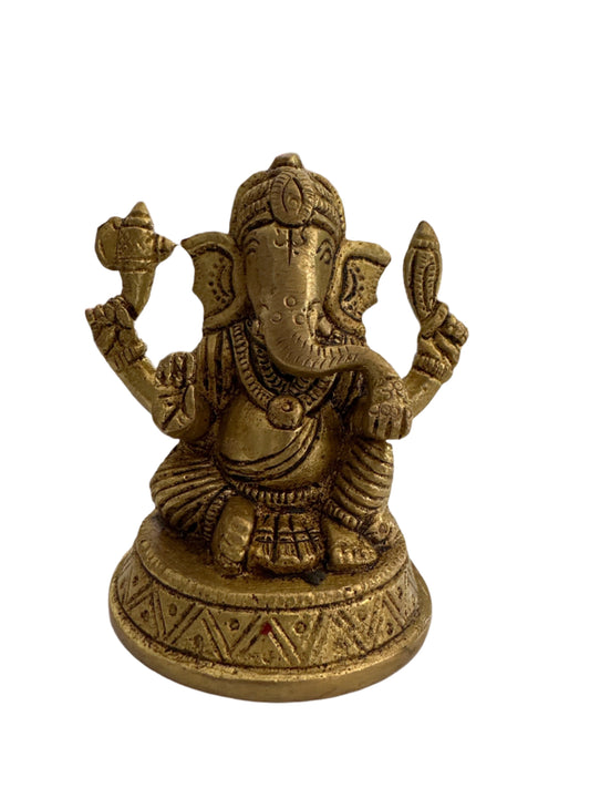 Brass GANESH Murti 3.1"H