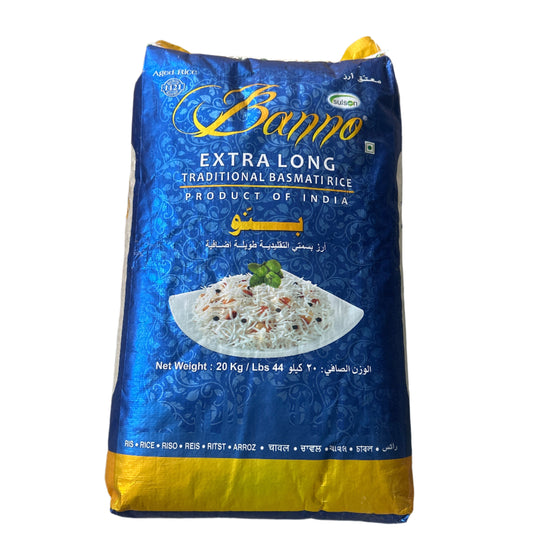 Banno Extra long Basmati Rice - 20Kg