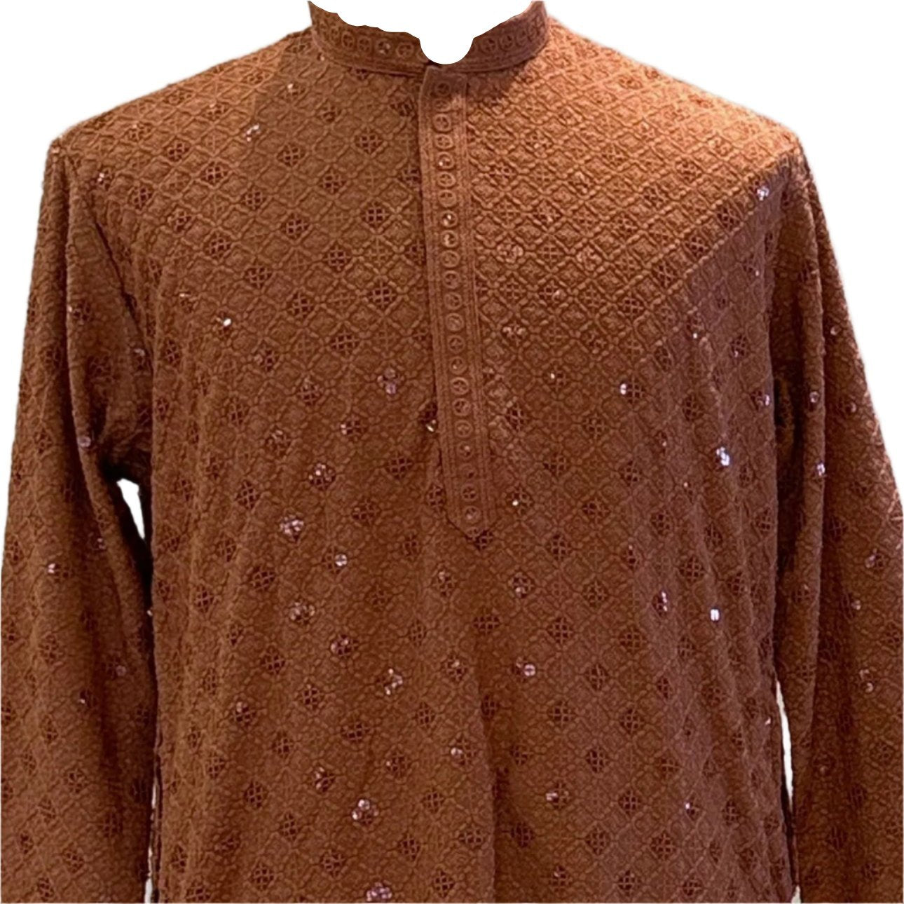 Onion Shade Cotton Sequins Kurta -S42