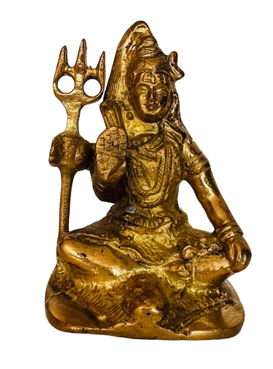 Brass Shiva Murti 3.9"H