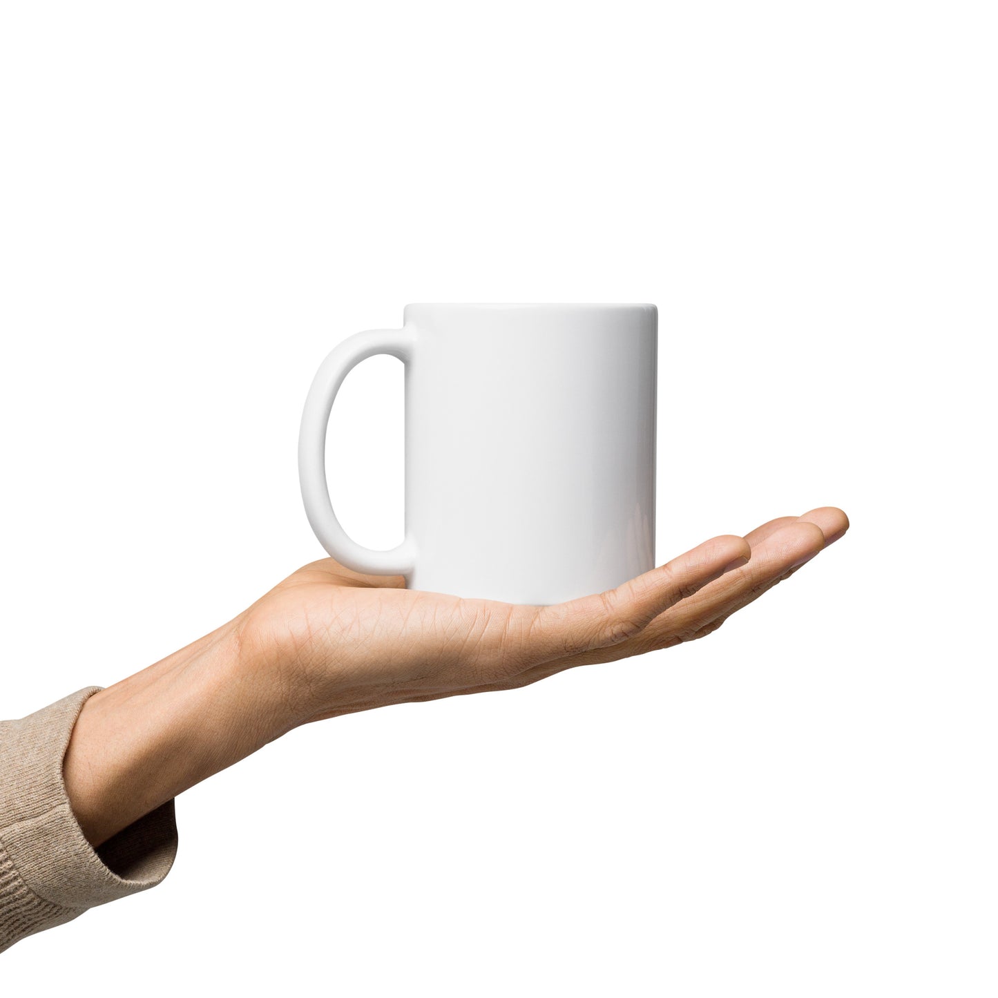White glossy mug ( Cup)