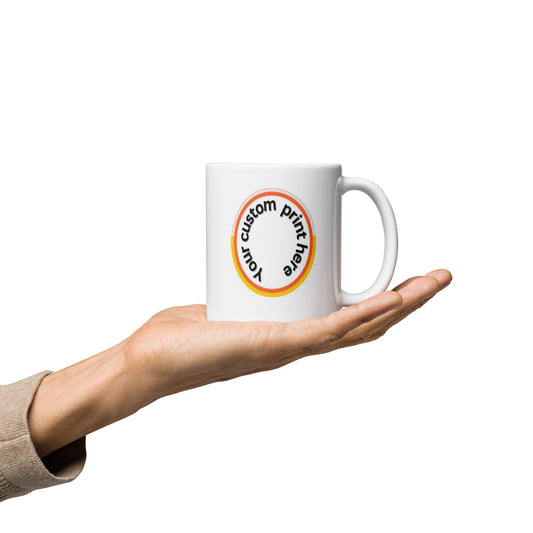 White glossy mug ( Cup)